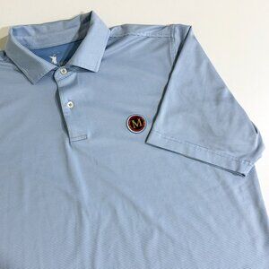 Fairway & Greene F&G Tech Golf Polo Shirt Blue White Stripe The M Invitational M